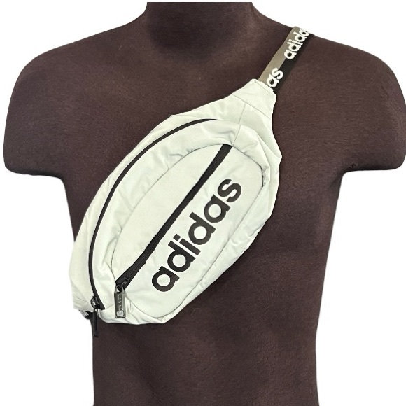 adidas Other - Adidas Crossbody Bag Fanny Pack Gray Puffer One Strap Zip Closure Bag